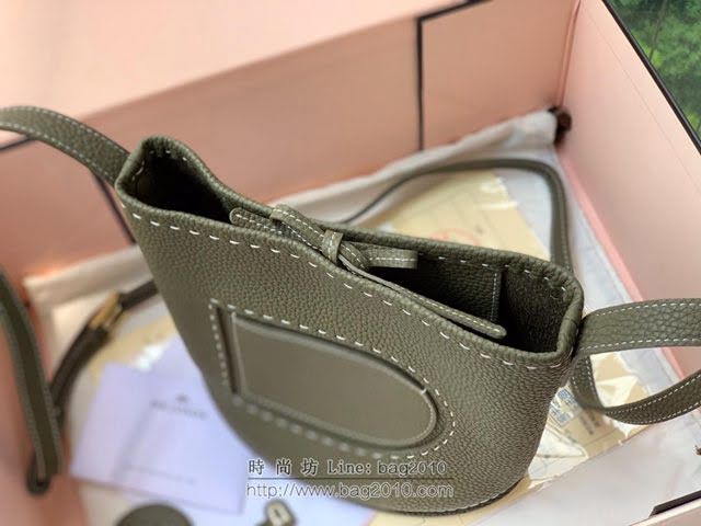 DELVAUX女包 Delvaux Pin春夏系列 德爾沃女手提包 D00315迷彩綠 Delvaux女單肩包  fcs1323